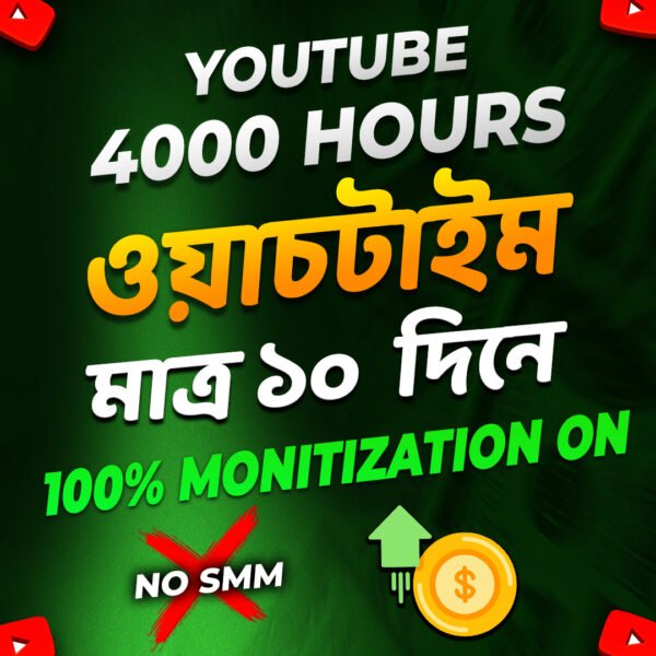 4k Watch Time Only 10 Days - Monetization On